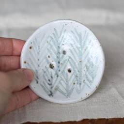 Ceramic Soap Dish, Small With Handpainted Pattern - thumbnail 2