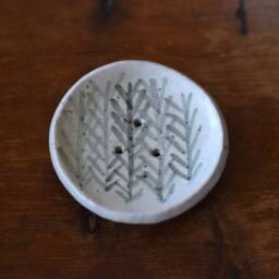 Ceramic Soap Dish, Small With Handpainted Pattern - thumbnail 4