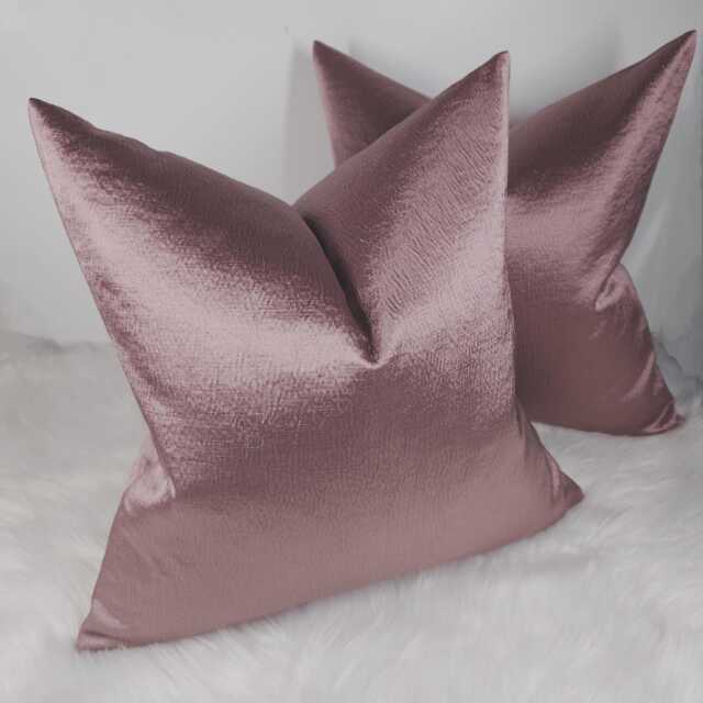 Anshu Plain Textured Rose Pink Cushion Cover High Quality Cotton Satin Finish Luxury Modern Sofa Bed Pillow Case - image 1