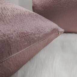 Anshu Plain Textured Rose Pink Cushion Cover High Quality Cotton Satin Finish Luxury Modern Sofa Bed Pillow Case - thumbnail 3