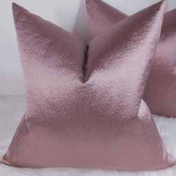 Anshu Plain Textured Rose Pink Cushion Cover High Quality Cotton Satin Finish Luxury Modern Sofa Bed Pillow Case - thumbnail 4