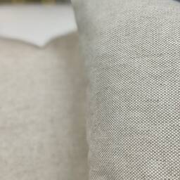 Basketweave Linen Cotton Pillow Cover Modern Textured Beige Cushion - thumbnail 3