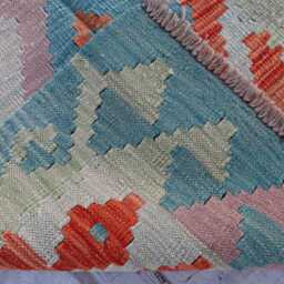 3x10 Ft Stunning Runner Kilim Rug, New Chubi Maimana Afghan Handmade Flatweave Oriental Hallway Rug - thumbnail 4