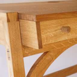Handmade Solid European Oak Desk 3-Drawer Office Writing Table - thumbnail 2