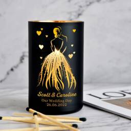 Personalised Candle Orange Blossom Jasmine Amber Gifts For Wedding Anniversary Birthday Valentines Day Custom Gift Her Women - thumbnail 1