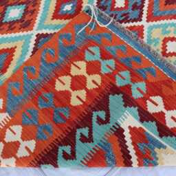 5x7 Ft New Tribal Oriental Rug, Turkmen Rug, Flatweave Kilim Afghan Maimana Vintage Rug For Bedroom, Livingroom - thumbnail 4