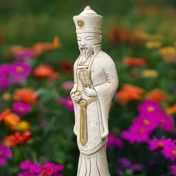 Concrete Wise Man Statue Stone Figurine Outdoor Decorative Sculpture Garden Ornament Meditation Yard Decor Spiritual Home Gift Cement Figure - thumbnail 4