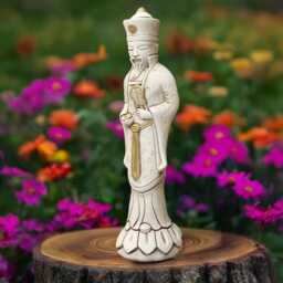 Concrete Wise Man Statue Stone Figurine Outdoor Decorative Sculpture Garden Ornament Meditation Yard Decor Spiritual Home Gift Cement Figure - thumbnail 2