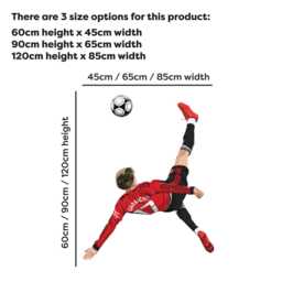 Manchester United Fc Wall Sticker - Garnacho Overhead Kick Illustration Decal Art - thumbnail 3