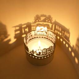 Utrecht Skyline Shadow Play Lantern Candle Attachment For Mesmerizing Room Decor & City Souvenir - thumbnail 3