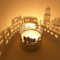 Utrecht Skyline Shadow Play Lantern Candle Attachment For Mesmerizing Room Decor & City Souvenir - thumbnail 2