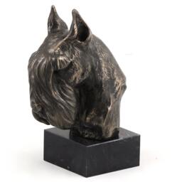 Schnauzer - Cropped, Dog Marble Statue, Limited Edition, Artdog. Made Of Cold Cast Bronze. Perfect Gift. Limited Edition