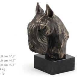 Schnauzer - Cropped, Dog Marble Statue, Limited Edition, Artdog. Made Of Cold Cast Bronze. Perfect Gift. Limited Edition - thumbnail 4