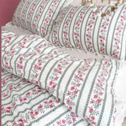 Pink Floral Ditsy Duvet Cover Set Nordic Scandinavian Style - thumbnail 2