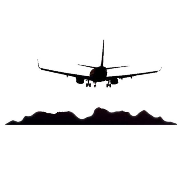 Aviation Gifts - Airplane Wall Decal Boys Room Silhouette Mountain Sticker Vwaq - image 1
