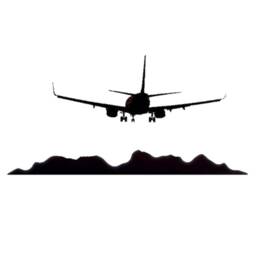 Aviation Gifts - Airplane Wall Decal Boys Room Silhouette Mountain Sticker Vwaq - thumbnail 1