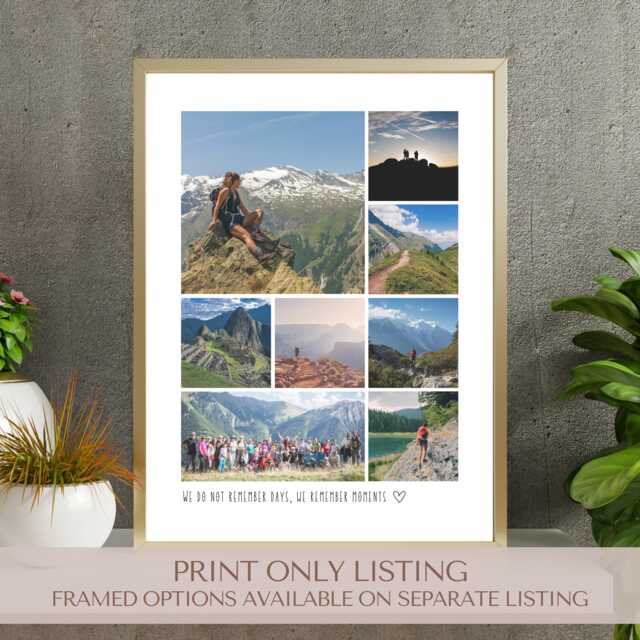 Personalised Printed Photo Collage - Print Family Portrait Custom Gift Ideas For Him Or Her - image 1