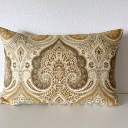 Latika Prairie Medallion Linen Throw Pillow Cover/Available in Bolster, Lumbar, Euro Sham - thumbnail 2