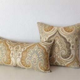 Latika Prairie Medallion Linen Throw Pillow Cover/Available in Bolster, Lumbar, Euro Sham - thumbnail 3