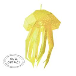 Jellyfish Geometric Lamp, Led Nightlight, Kids Room Origami Lampshade, Hanging Lampshades, Kitchen Accent Lamps - thumbnail 1