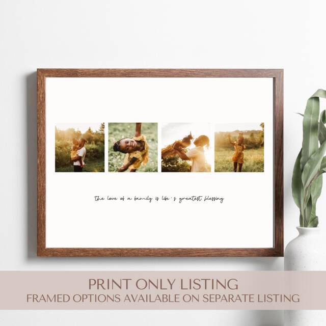 Personalised Printed Photo Collage - Print Family Portrait Custom Gift Ideas For Him Or Her - image 1