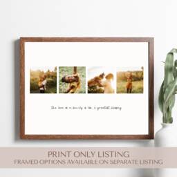 Personalised Printed Photo Collage - Print Family Portrait Custom Gift Ideas For Him Or Her - thumbnail 1