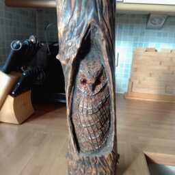 Owl in A Nook Indoor Or Outdoor Wood Carving - thumbnail 2