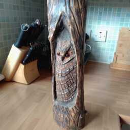 Owl in A Nook Indoor Or Outdoor Wood Carving - thumbnail 4