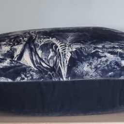 Linwood Omega Prints Heat Of The Night - Slate & Velvet Cushion Cover 50x50 cm - thumbnail 2