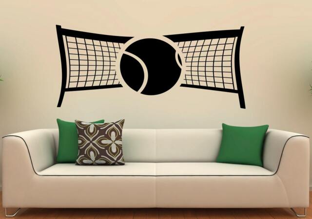 Tennis Game Wall Decal Vinyl Stickers Racquet Sport Home Interior Design Art Murals Bedroom Decor - 12T01S - image 1