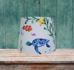 Under The Sea Lampshade For Ceiling & Table Lamps, Kids Ocean Animal Drum Light Shade - thumbnail 1