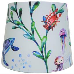 Under The Sea Lampshade For Ceiling & Table Lamps, Kids Ocean Animal Drum Light Shade - thumbnail 3