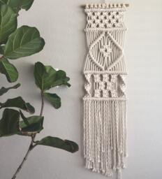 Macrame Wall Hanging Pattern - Lean 16 Diy Beginner - Instant Download PDF By Elsie Goodwin - thumbnail 1