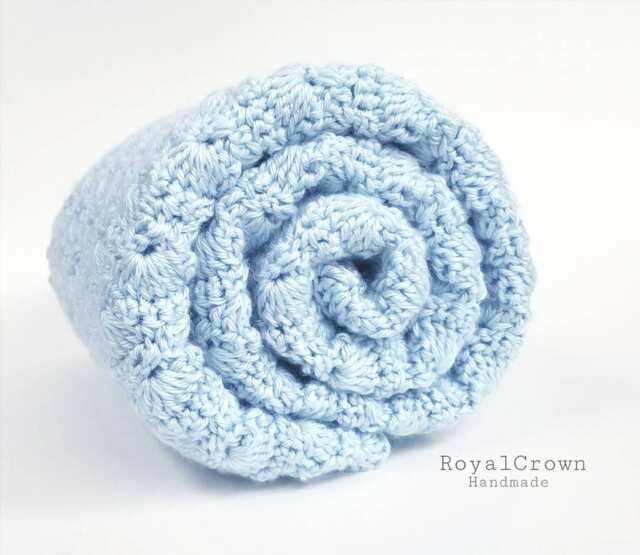 Handmade Crochet Baby Blanket Soft Acrylic Newborn Photo Prop - image 1