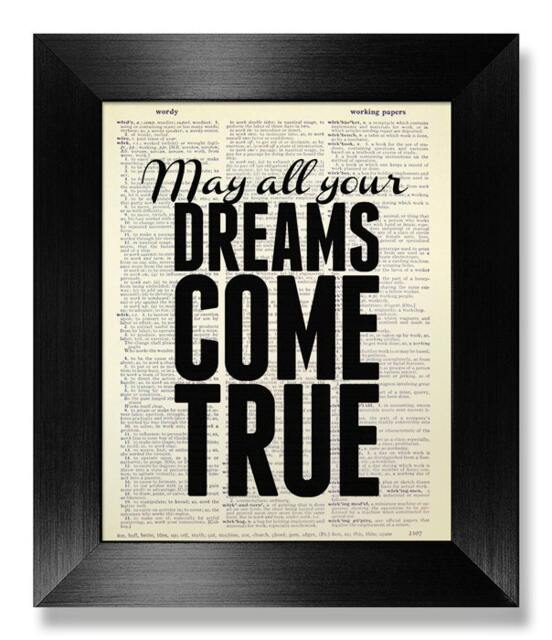 21st Birthday Gift Best Friend Boyfriend Anniversary Gift Man, Motivational Wall Decor Bedroom Art Print, May All Your Dreams Come True