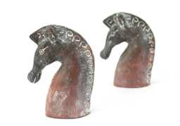 One Terracotta Greek Horse Bust Sculpture , Made in Greece Gift For Him Her - thumbnail 1