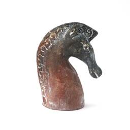 One Terracotta Greek Horse Bust Sculpture , Made in Greece Gift For Him Her - thumbnail 3