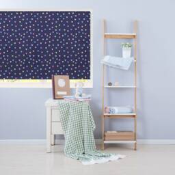Rainbow & Navy Heart Roller Blind, Children's Made To Measure, Heart Blind - thumbnail 2