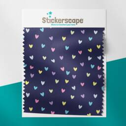 Rainbow & Navy Heart Roller Blind, Children's Made To Measure, Heart Blind - thumbnail 3