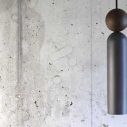 Handmade Concrete Cylinder Pendant Light Modern Wood Accent - thumbnail 3