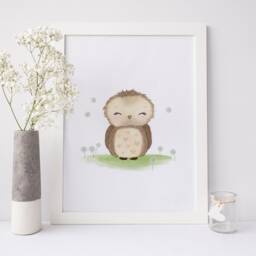 Set Of 6 Nursery Print - Baby Animal Prints Wall Art Woodland Decor Animals Forest - thumbnail 4