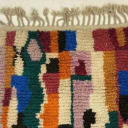 Handmade Moroccan Wool Runner Rug Abstract Berber Hallway Decor - thumbnail 4