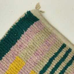 Handmade Moroccan Wool Runner Rug Abstract Berber Hallway Decor - thumbnail 3
