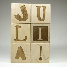 Personalized Wood Name Blocks Letter Custom For Nursery, Baby Shower, Christmas - thumbnail 4