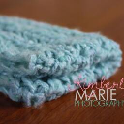 Blue Powder Puff Newborn Baby Blanket Photography Prop Mat - thumbnail 3