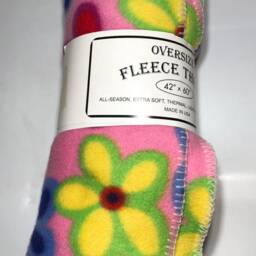 Zoofleece Pink Flowers Beautiful Flower Girls Blanket Quilt Throw Comfortable Gift Birthday 42x60 - thumbnail 3