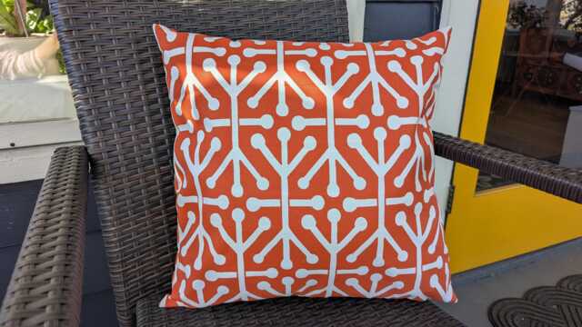 Aruba Orange Geometric Pillow Cover Indoor Outdoor - image 1