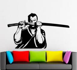 Samurai Wall Decal Ninja Martial Arts Vinyl Sticker 4255 - thumbnail 1