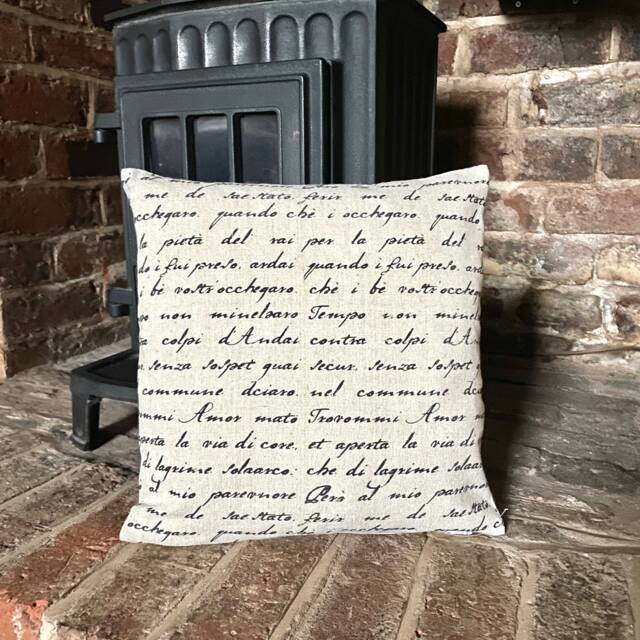 25. Handmade Shabby Chic Letters Natural Linen Cotton Cushion Cover. Various Sizes
