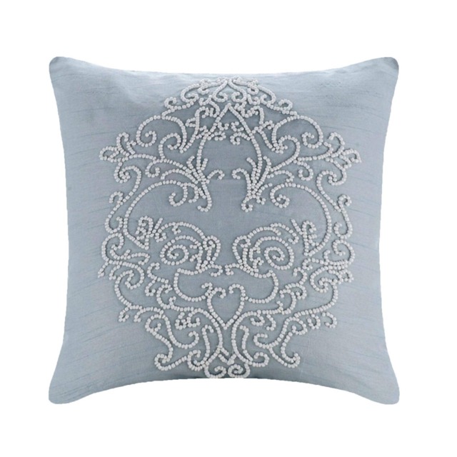 "Handmade Light Blue Euro Pillow Cover 24""x24""/26""x26" - image 1
